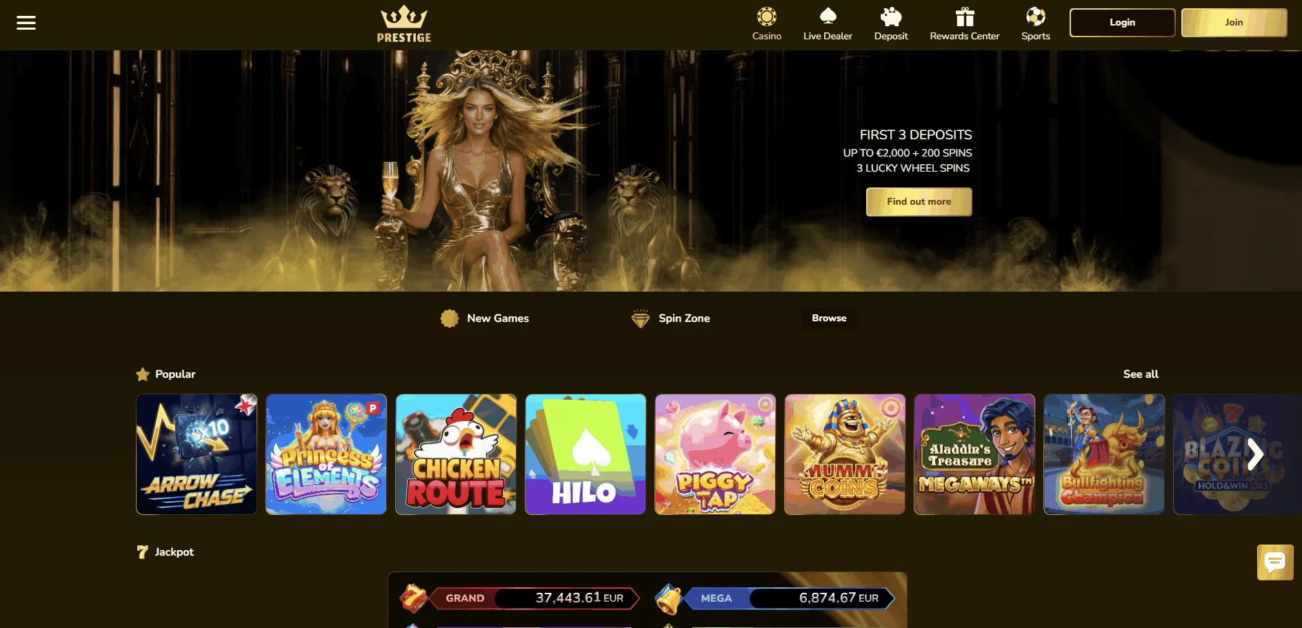 Prestige Casino in Europe Prestige European Online Casino